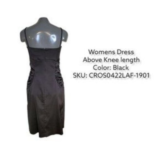 Xscape By Joana Chen Women's Black Sleeveless Back Zip Knee Length Dress Size 14 - Picture 3 of 5